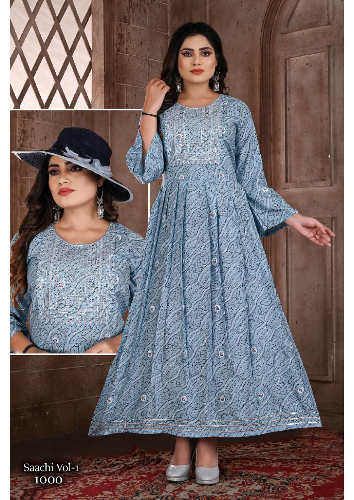 Beauty Saachi 1 Ethnic Wear Wholesale Anarkali Kurti Rayon Catalog
